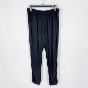 Enza Costa Women's Rayon Loose Fit Pants w/ Pockets NEW Size M/2 Black